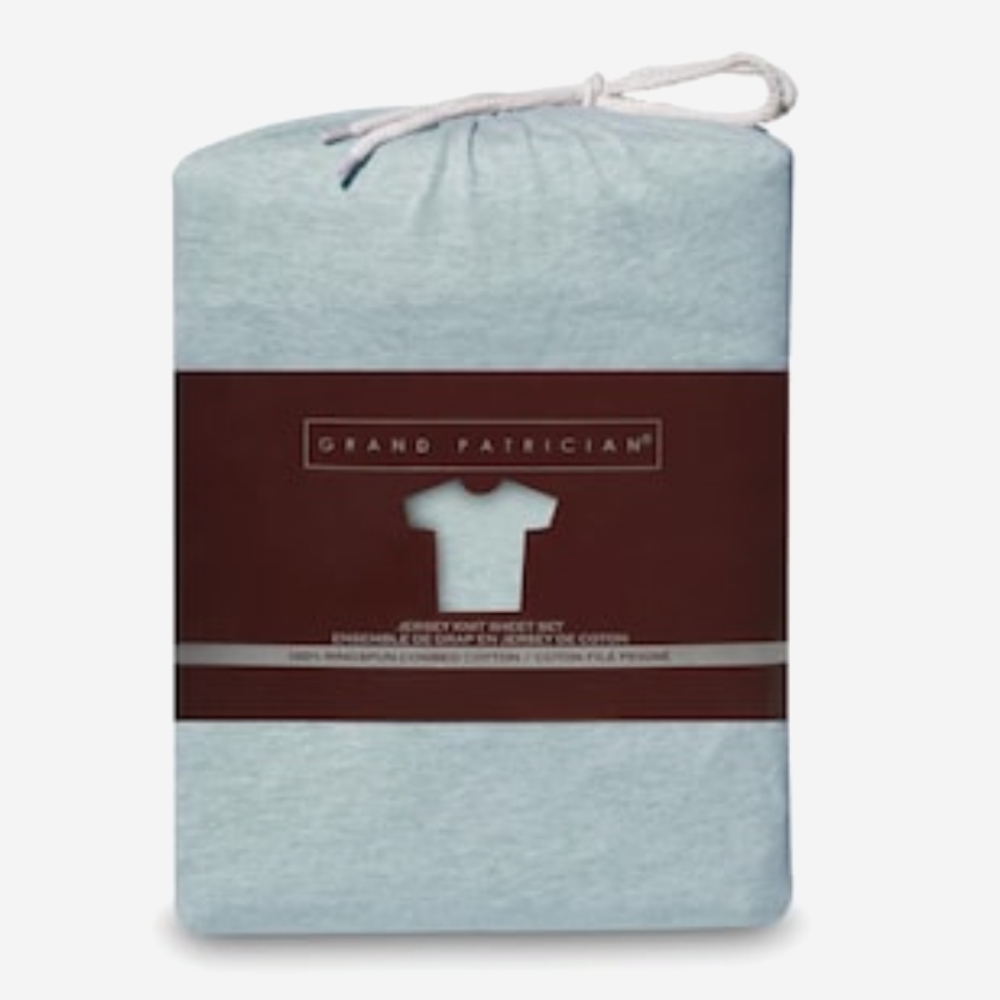 New Grand Patrician Jersey Knit Full sheet set color blue